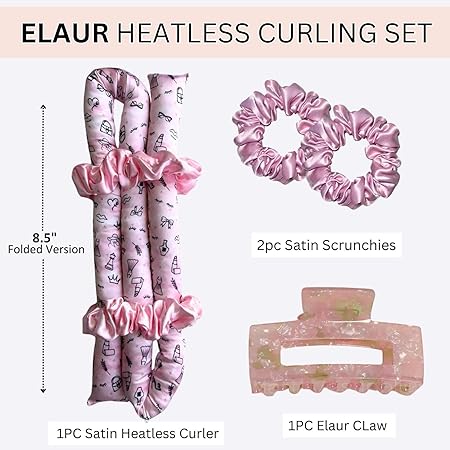 Elaur Satin Heatless Hair Rollers(Glam)