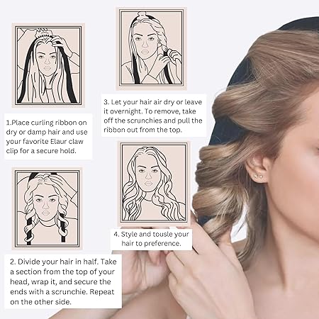 Elaur Satin Heatless Hair Rollers(Glam)