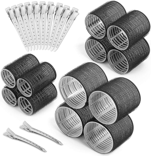 ELAUR Thermal Hair Rollers & Clips — Charcoal, 24 Pieces — product photo 1