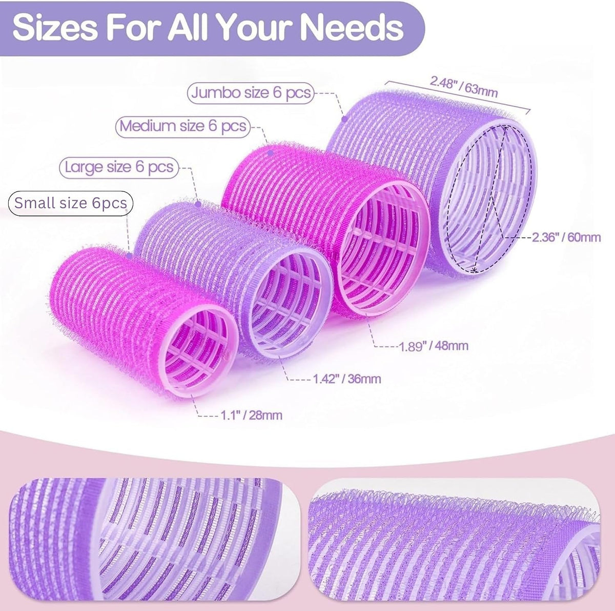 ELAUR Self-Grip Roller Set — 40 Pieces + Storage Bag — product photo 2