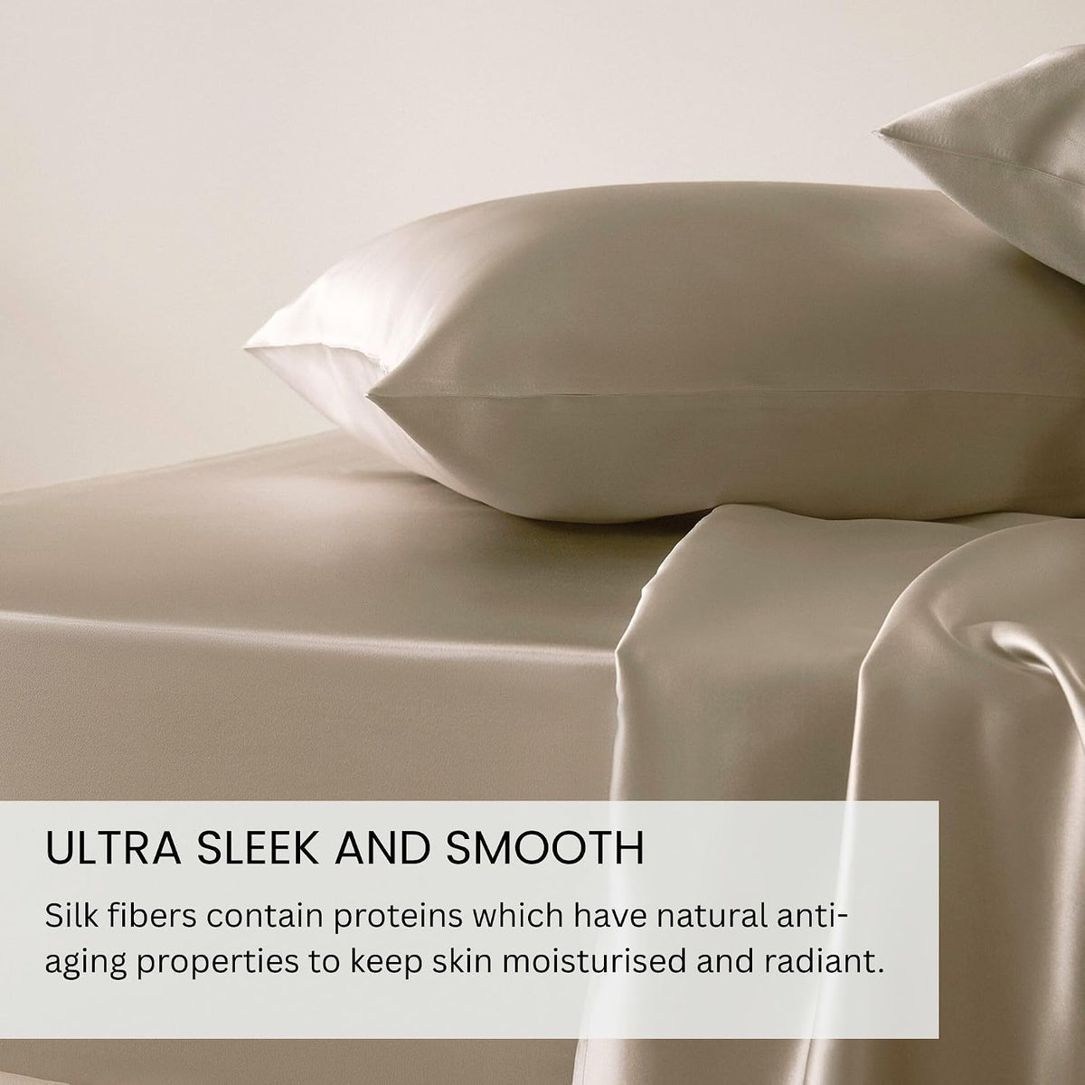 ELAUR Mulberry Silk Pillowcase — Champagne, 1 Piece — product photo 3
