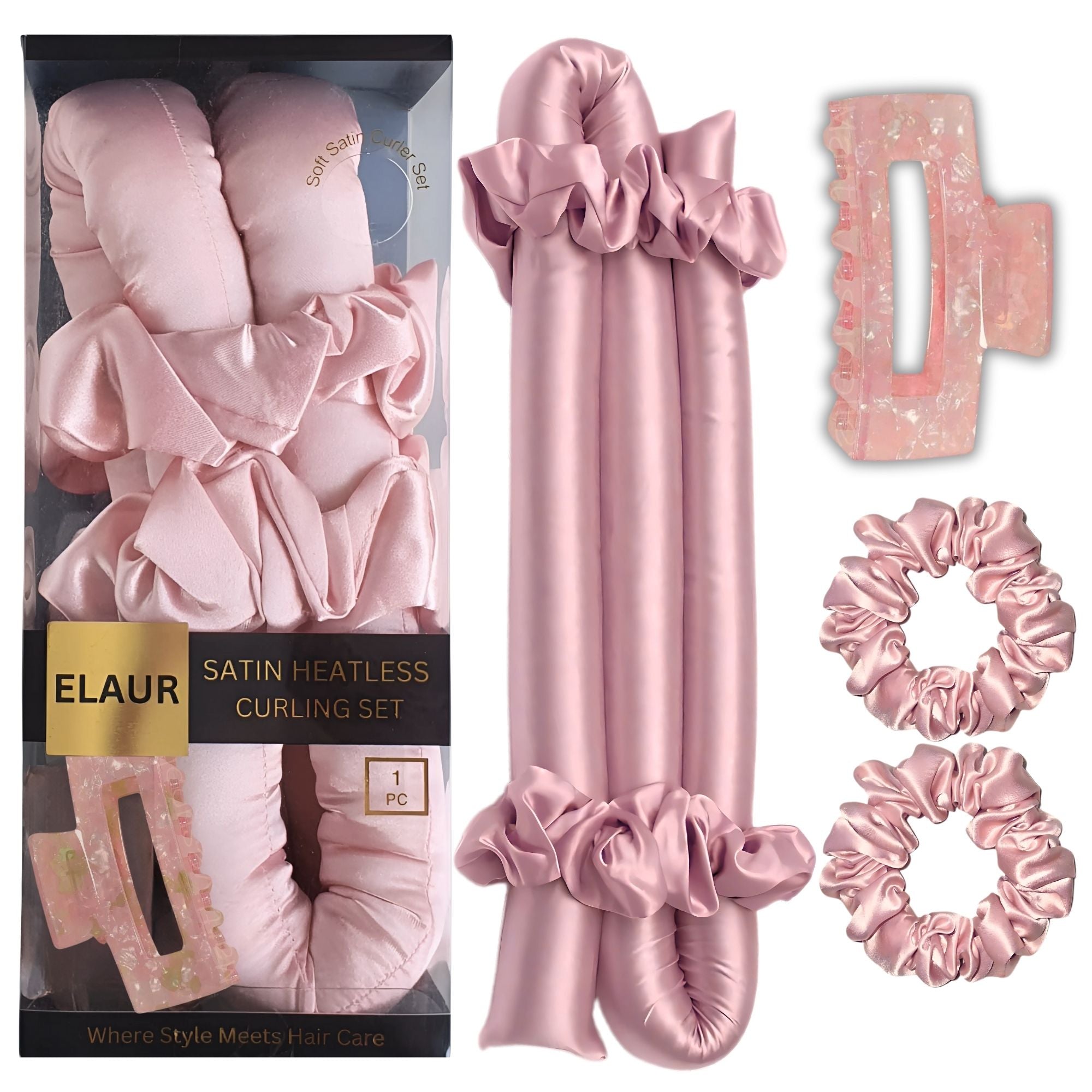 Elaur Satin Heatless Hair Rollers(Champagne)