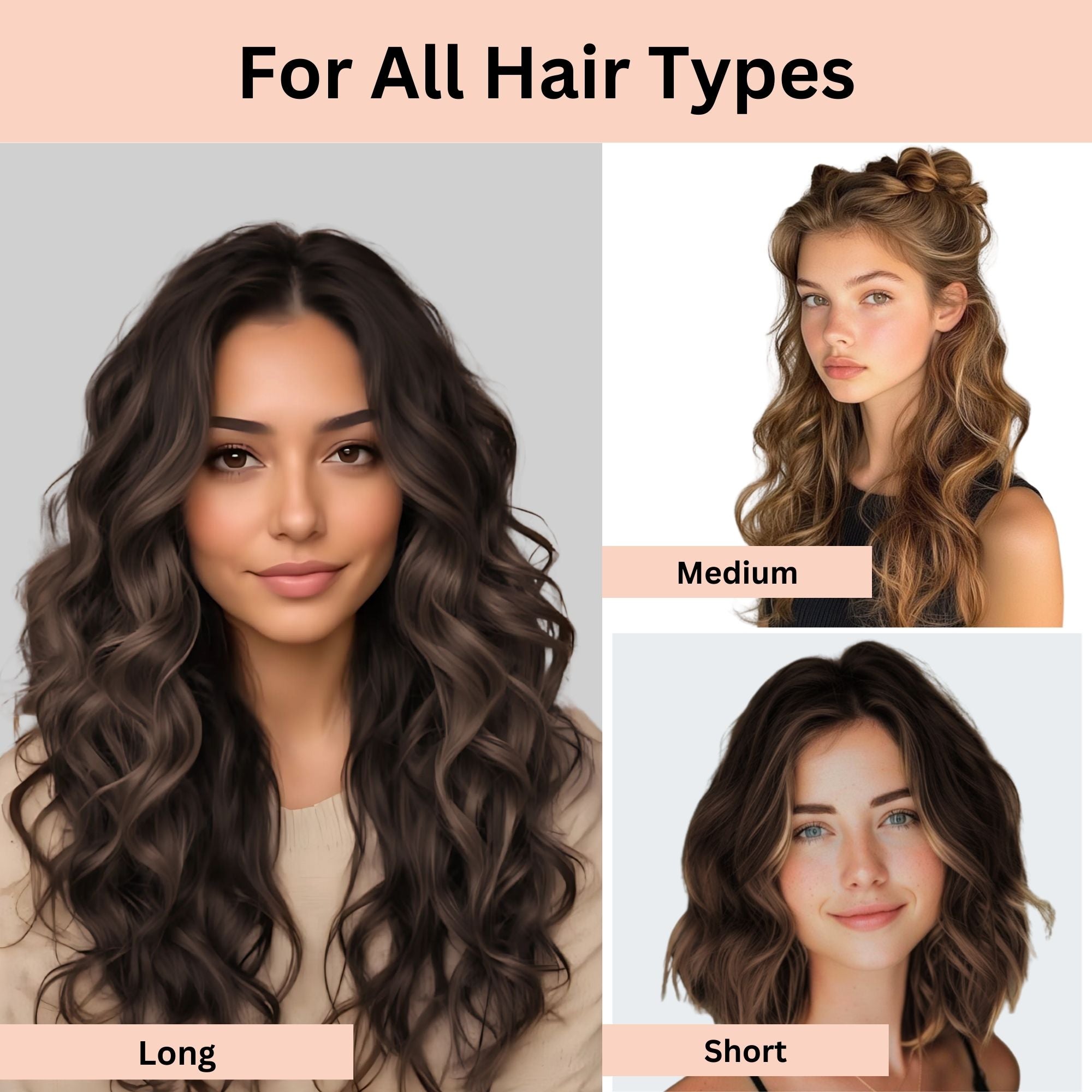 Elaur Satin Heatless Hair Rollers(Champagne)