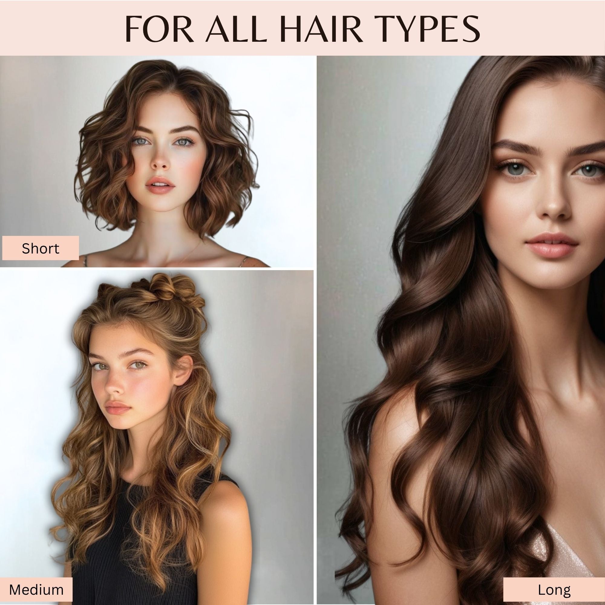 Elaur Satin Heatless Hair Rollers(Champagne)