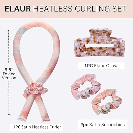 Elaur Satin Heatless Hair Rollers(Pearl)