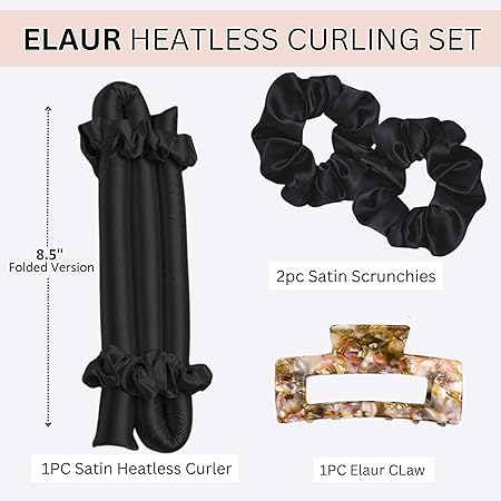 Elaur Satin Heatless Hair Rollers (Metallic)