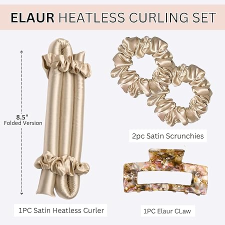 Elaur Satin Hair Rollers(Gold)