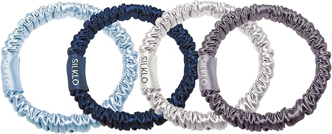 Silklo 100% Pure Silk Scrunchies Elastic Hair Band Hair Accessories