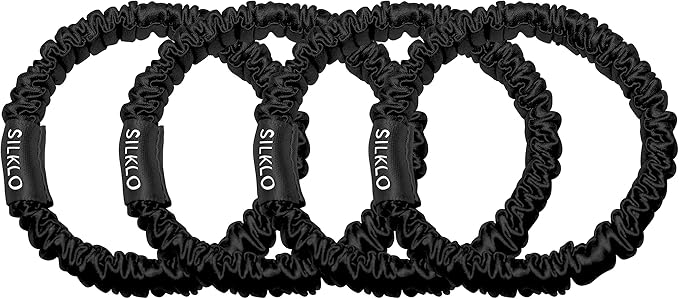 Silklo 100% Pure Silk Scrunchies Elastic Hair Band Hair Accessories