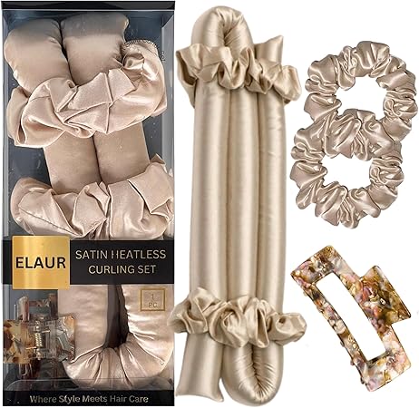 Elaur Satin Hair Rollers(Gold)