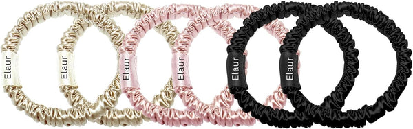 ELAUR Satin Scrunchies — Blush, Pack of 6 — product photo 1