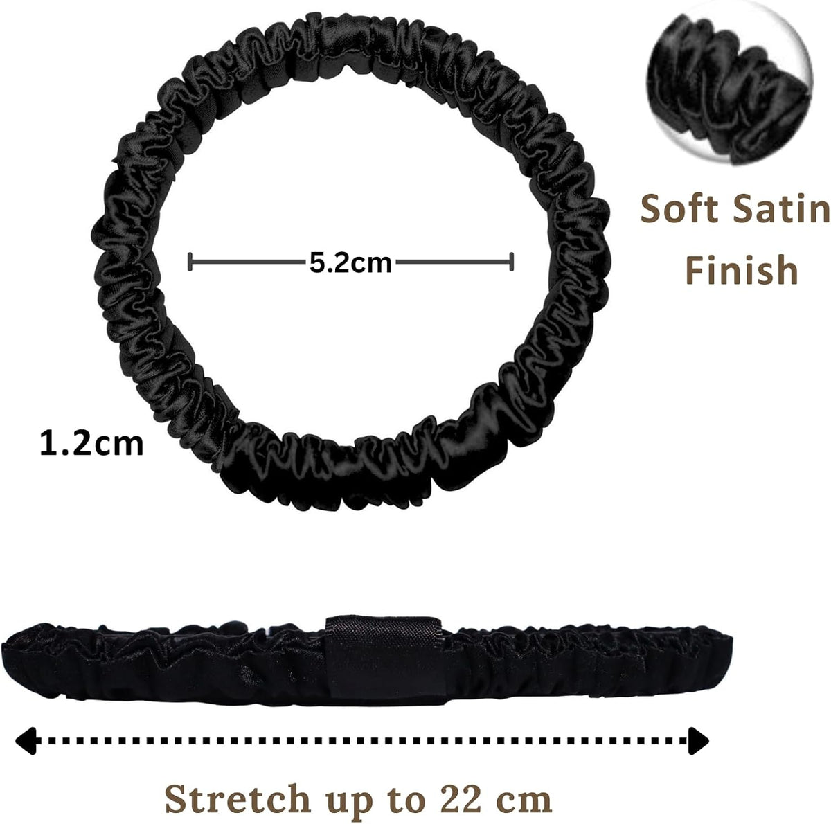 ELAUR Satin Scrunchies — Blush, Pack of 6 — product photo 2