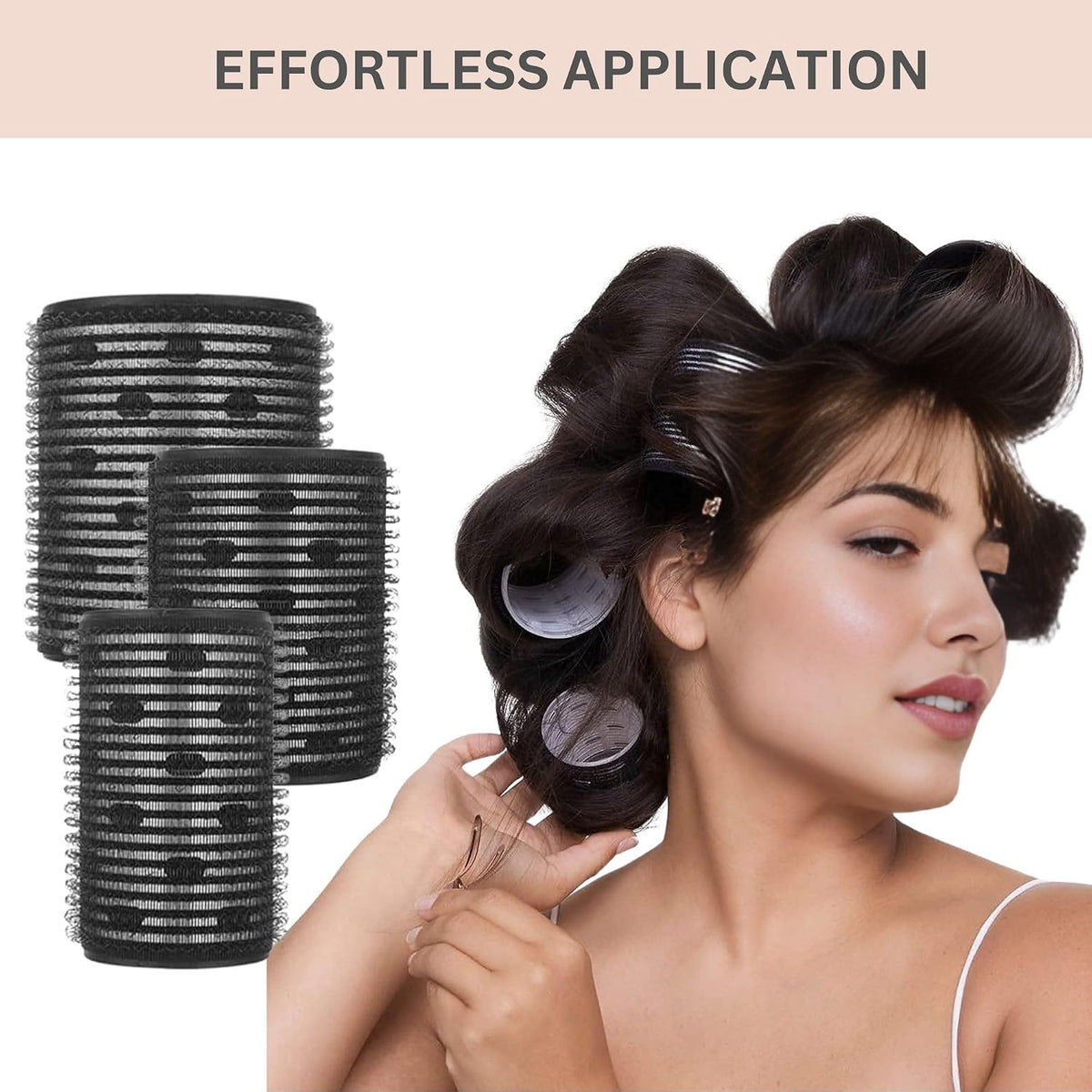 ELAUR Thermal Hair Rollers & Clips — Charcoal, 24 Pieces — product photo 3