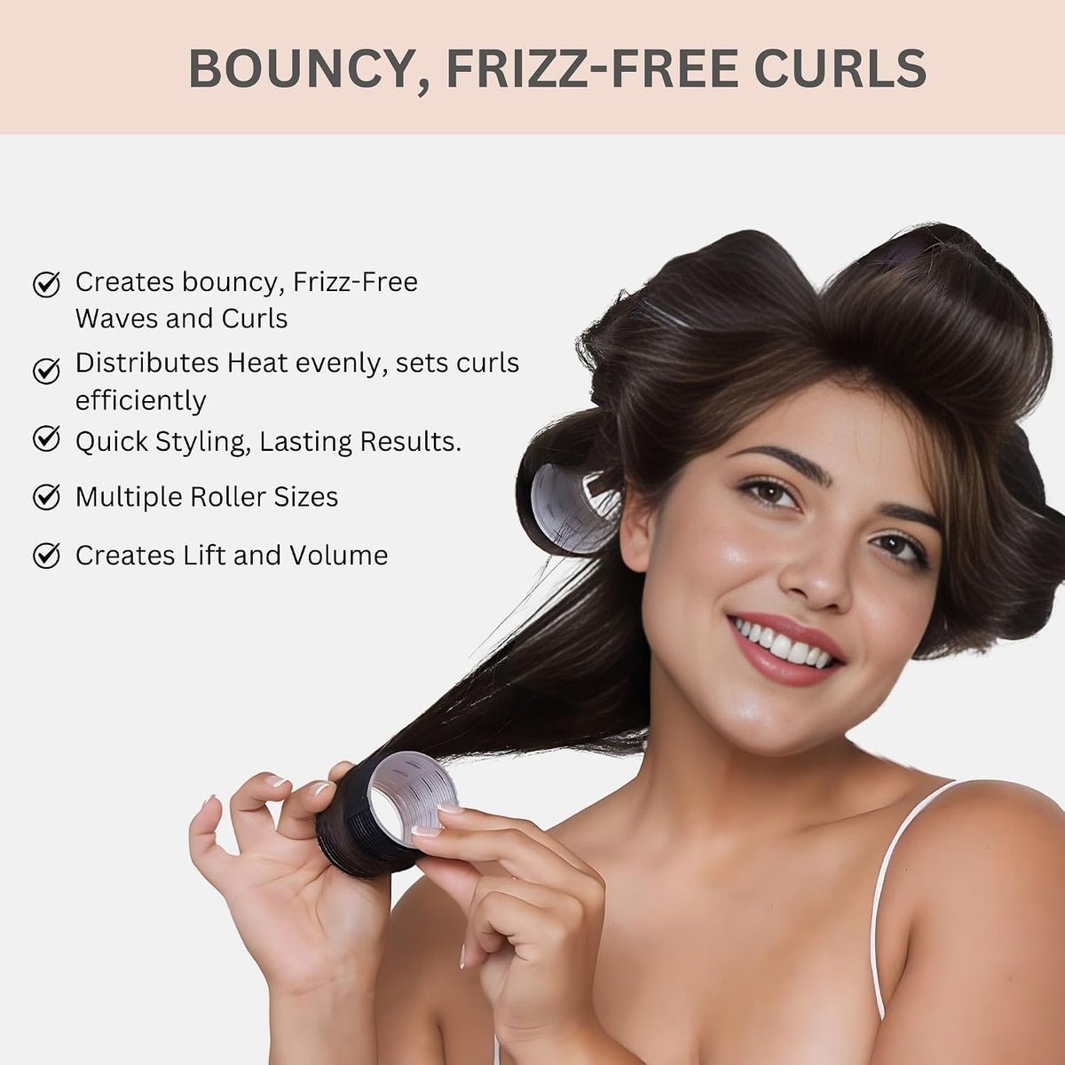 ELAUR Thermal Hair Rollers & Clips — Charcoal, 24 Pieces — product photo 4