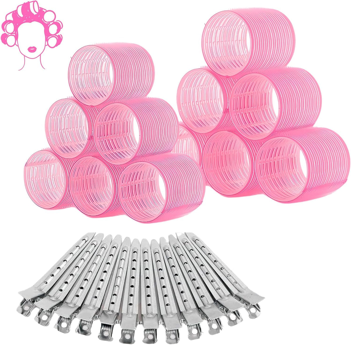ELAUR Self-Grip Hair Rollers & Clips — Large & Medium — product photo 1