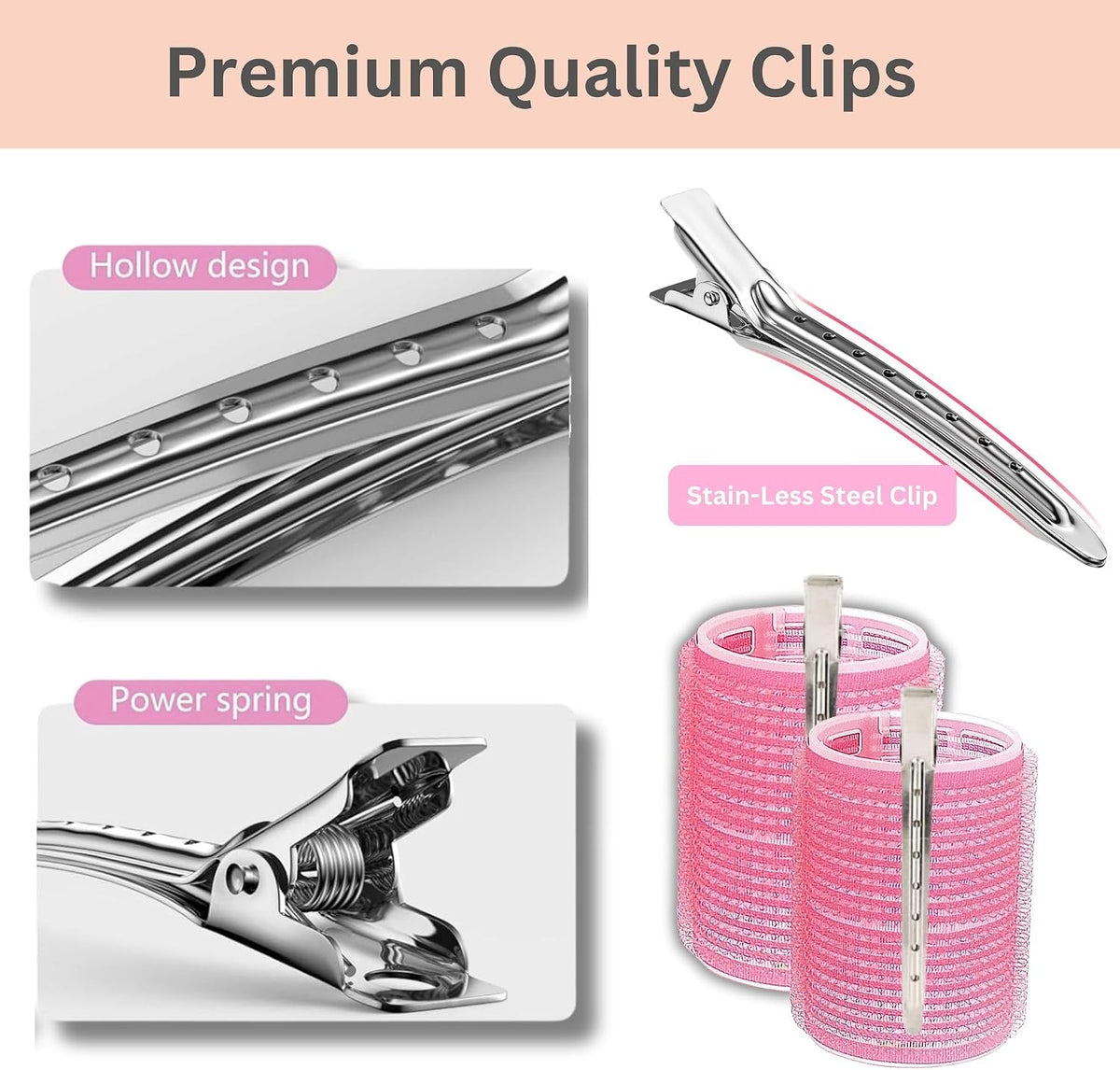 ELAUR Self-Grip Hair Rollers & Clips — Large & Medium — product photo 4