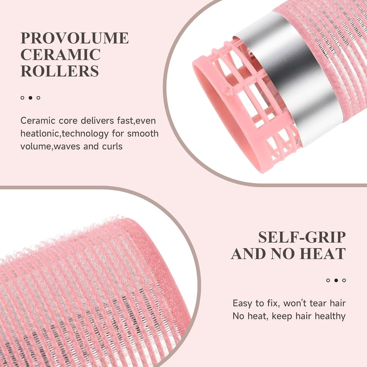 ELAUR Thermal Hair Rollers & Clips — PinkPie, 20 Pieces — product photo 2