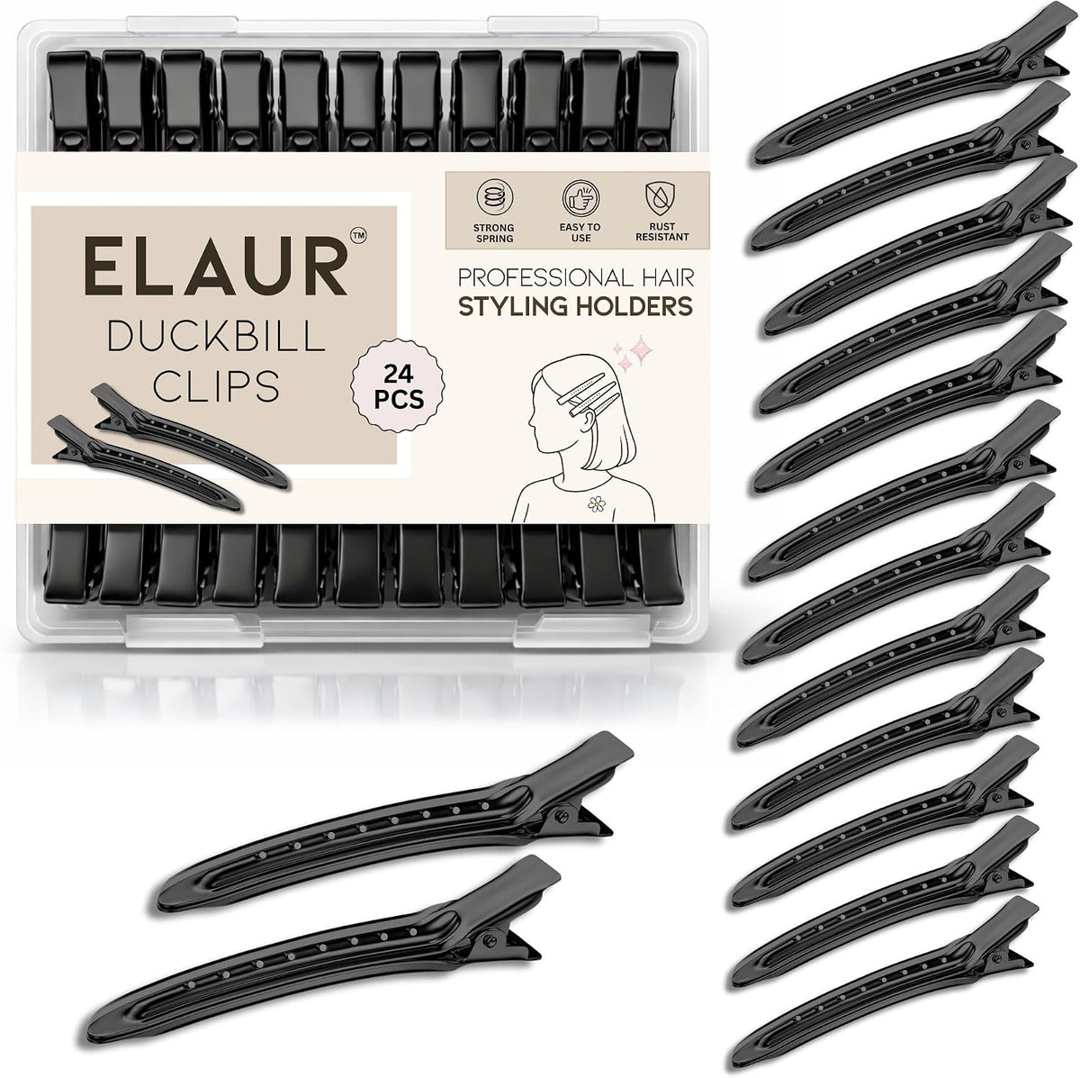 ELAUR Stainless Steel Sectioning Clips — Black — product photo 1