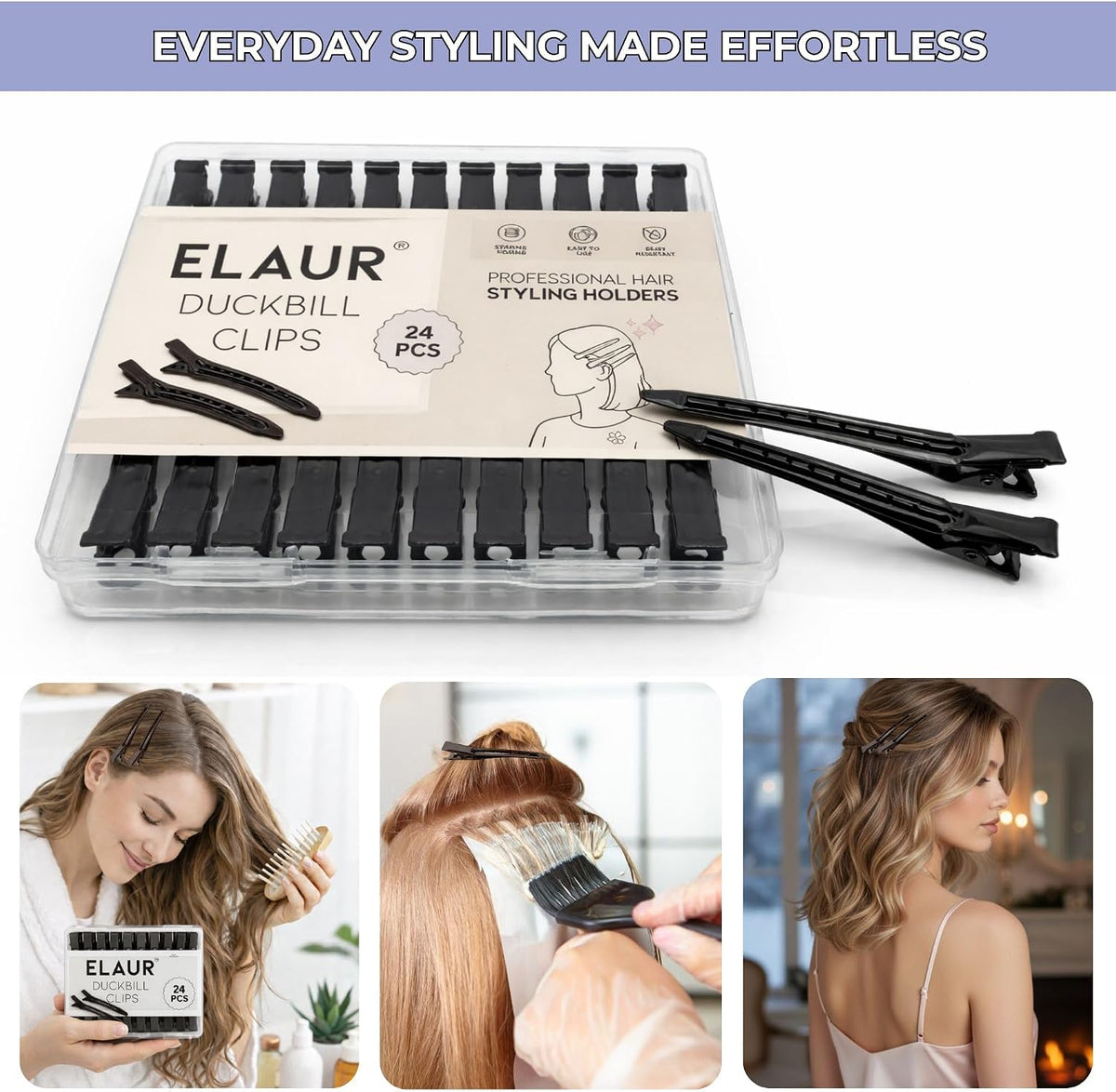 ELAUR Stainless Steel Sectioning Clips — Black — product photo 3