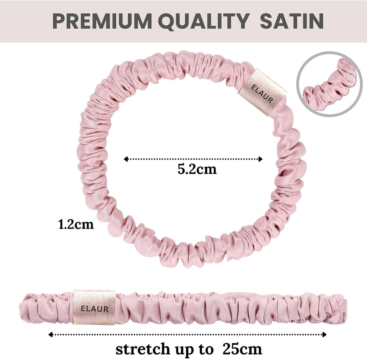 ELAUR Satin Scrunchies — SunRise, Pack of 6 — product photo 2