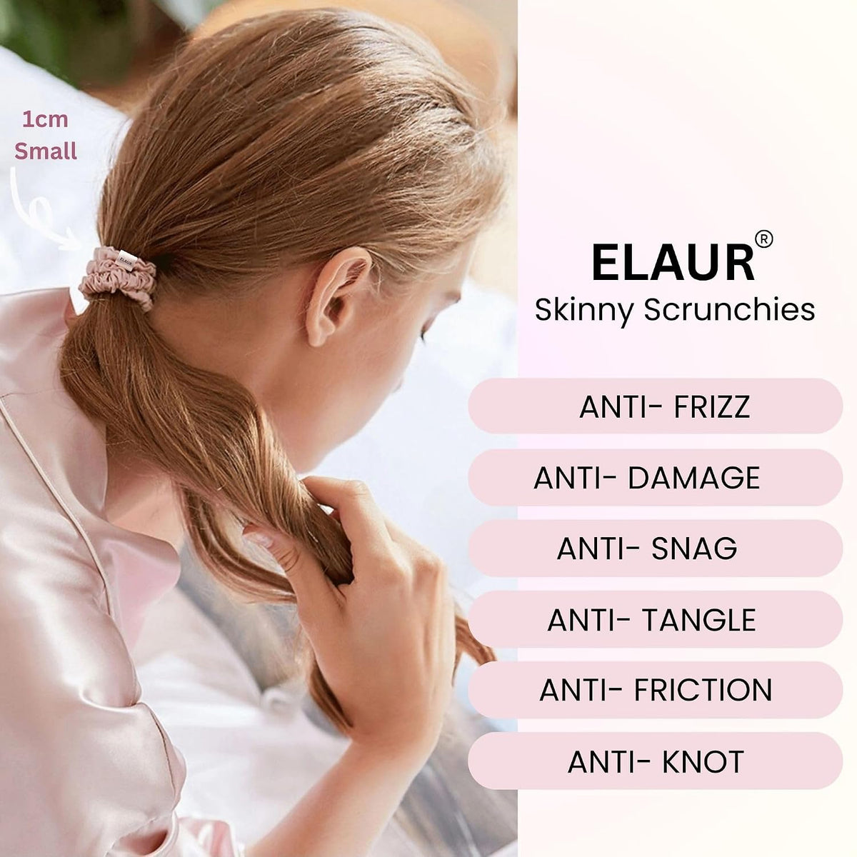 ELAUR Satin Scrunchies — SunRise, Pack of 6 — product photo 3