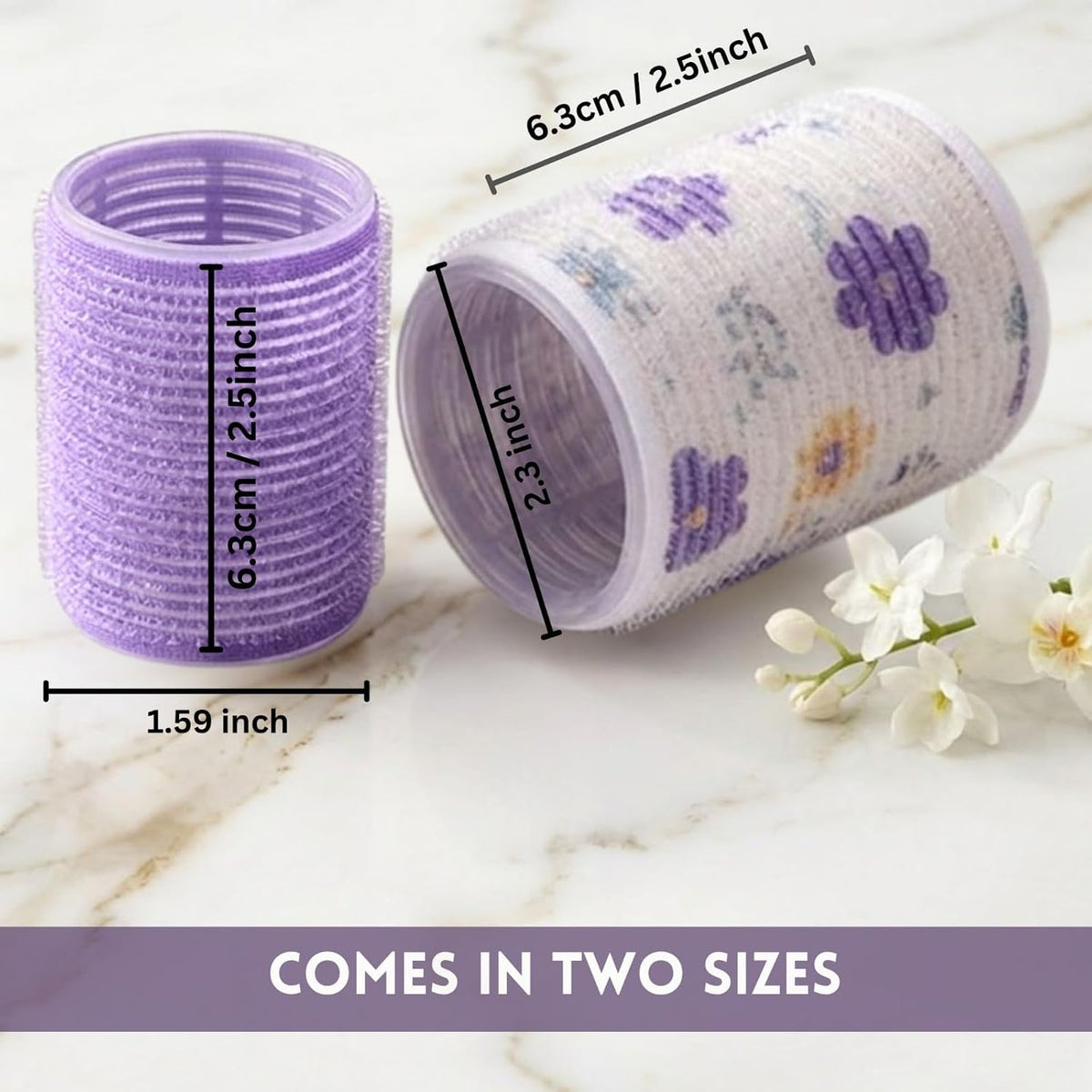 ELAUR Self-Grip Hair Rollers & Clips — Medium & Small, 24 Pieces — product photo 5