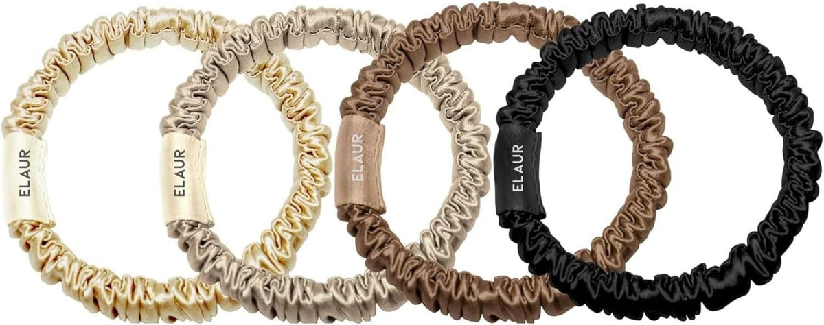 SILKLO 22 momme mulberry silk scrunchies — Amazon product photograph