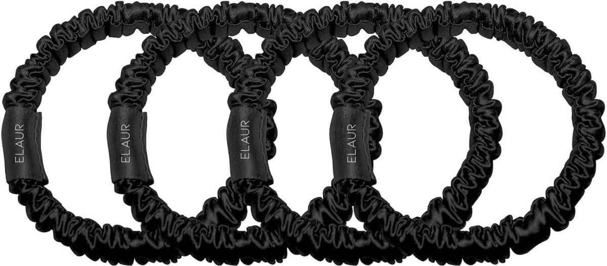 SILKLO 22 momme mulberry silk scrunchies — product photograph